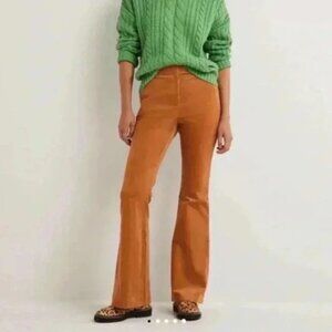 NWT Boden High Rise Flared Pants Size 10R - Caramel